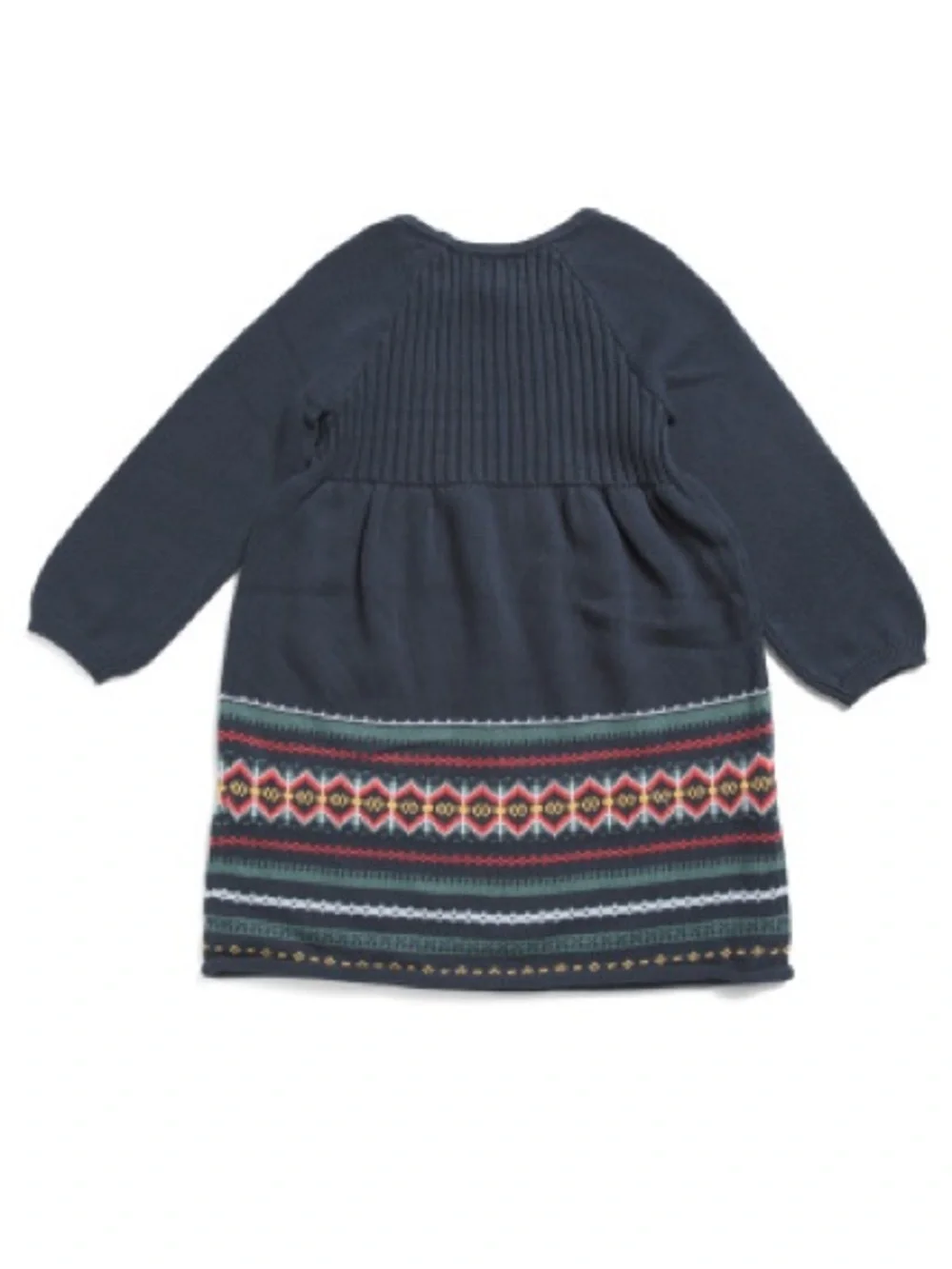 NWOT Tea Collection Fair Isle Sweater Dress in Indigo Navy